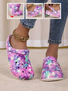 Adjustable Loose Flat Sandals, Suitable For Garden, Casual, Travel, Beach, Closed Toe - Multicolor - View 1