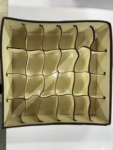 2 piezas Organizador plegable para cajones, Caja de almacenamiento de 24 rejillas para calcetines y ropa interior, Cesta separadora de armario para ahorrar espacio, Organizador de accesorios para dormitorio, Decorativo para vacaciones, habitación, hogar - SNP-0241 - Ver 9