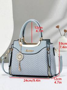 Women's Handbag, Light Luxury, Exclusive And High-End, New Fashionable And Stylish, Presbyopia Shoulder Crossbody Bag - Blue - View 3