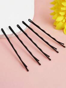 100/200/300pcs Black Line U-Shaped Hair Clips, Women Wavy Hair Clips, Hair Accessories - Multicolor - View 2