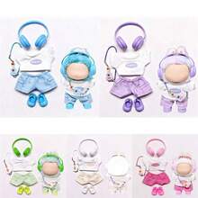 15.01-16.99厘米可爱卡通娃娃圣诞服装，适用于毛绒玩具，适合作为互动礼物、节日礼物、送给女儿的生日/周年纪念礼物、娃娃玩耍和展示配件、可更换服装套装、返校礼物、夏季系列、生日/节日礼物（不含娃娃） - 彩色 - 查看 2