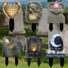 Eternal Commemorative Personalized Acrylic Cemetery Plaque - Salute To Beloved, Long Term Outdoor Preservation, Multiple Styles Of Cemetery Commemorative Stakes To Choose From, Classic Acrylic Outdoor Commemorative Plaque With Strong Durability, Suitable For Easter And Commemorative Days, 2D Flat Printing, Acrylic Decorative Garden Stakes - A - View 2