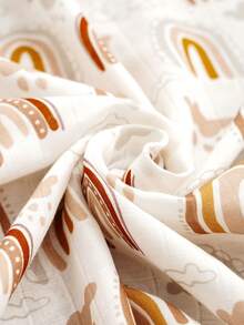 5PCS 60*60cm Muslin Extra Soft And Absorbent Baby Burping Cloth - Washcloth Baby Face Towel,Multi-Purpose Square Handkerchief,Baby Bandana Drool Bibs - Multicolor - View 8