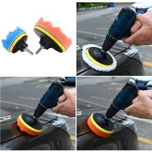 12pcs/Set Car Polishing & Waxing 3-Inch Sponge Wool Pad, Towel Pad, Car Detailing Sponge Rubber Polishing Pad - Polishing Sponge - View 1