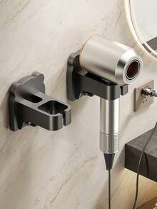 壁挂式吹风机支架，无需钻孔，酒店浴室吹风机收纳架 - 均碼 - 查看 4