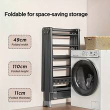 Wäscheständer - Doppellagige, faltbare Wäscheleine + kein Aufbau erforderlich - Übersicht 8