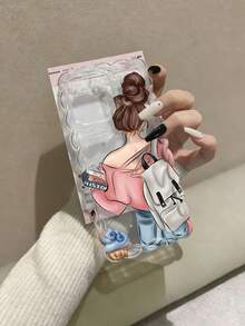 Braided Wave Edge Minimalist High-End TPU Travel Girl Painted Anti-Drop Phone Case Compatible With IPhone 17pro/17Air /17/17promax 16/11/16pro/16plus/16promax/16e/15Promax/13/14/12/XS/XR/7G/8PXR /7/8, Painted Suitable For IPhone 15Promax, Apple 13, 14, 11 Soft Case, P12 Anti-Drop X, Braided Wave Edge 12/14 Painted TPU Anti-Drop Soft Case - Multicolor - View 1