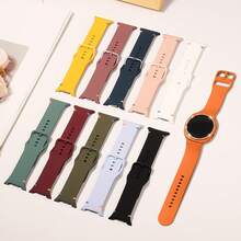 2件套闪亮保护壳，兼容三星Galaxy Watch 8 40mm/44mm (2025) 配件，钻石边框硬质PC保护套，适用于Galaxy Watch 8，运动表带兼容三星Galaxy Watch 8/8经典表带 40mm/44mm (2025) - 无缝隙硅胶软防水Galaxy 8表带，男女通用 - 矽膠 - 查看 2