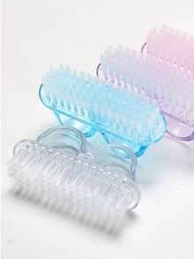 Nail Dust Cleaning Brushes With Cap, Hand Fingernail Brush Cleaner Scrubbing Kit Pedicure For Toes And Nails Men Women,For Nail Art - Multicolor - View 8