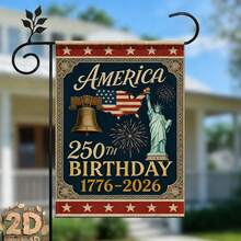 1776-2026 USA 250th Anniversary Garden Flag Commemorative Double-Sided Printed Outdoor Flag Spring Revival, 30 X 45cm - 花園旗幟 - 查看 2