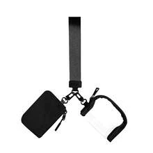 Women's Mini Zipper Wristlet Wallet, Transparent Dual Pocket Wrist Strap Coin Purse, Portable Key Chain Coin Pouch - Multicolor - View 2