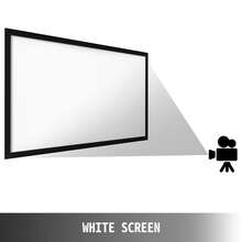 110Inch Diagonal Projector Screen 16:9 4K HD Projector Screen Movie Screen Fixed Frame 3D Projector Screen For Home Threater Outdoor Use(110inch) - 110 Inches (16:9) - View 3