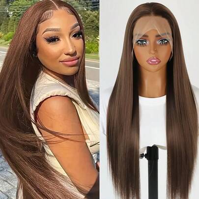 NATAN [Afro Kinky Hair Synthetic Wigs] 14 Inch Afro Kinky Hair Synthetic YaKi Straight Wigs - Natural Soft Wig For Women Daily Use