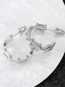 1对时尚个性设计的女士耳环，轻盈奢华，高端大气，百搭款式，适合任何场合，可作为礼物送给朋友和爱人。 - 彩色 - 查看 8