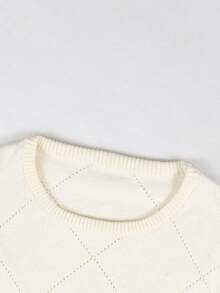 男士圆领毛衣一件，休闲通勤街头时尚百搭修身户外简约日常穿着慢跑针织衫，春秋季 - 杏色 - 查看 4