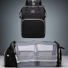 Diaper Bags With Changing Station,900D Oxford Waterproof Diaper Bag Backpack For Moms Dads With USB Charging Port,Large Capacity  Essentials(Ungrade Black) - 黑色 - 查看 11
