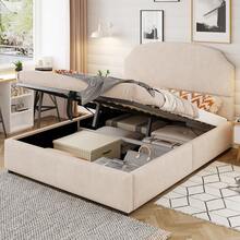 Bed Bases & Foundations - Beige + Upholstered + 140cm*200cm - View 12