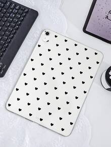 1个TPU软壳，带小爱心图案，兼容iPad Mini 1/2/3/Mini 4/Mini 5/Mini 6/Mini 7/Air/Air 2/9.7/10.2/10.5/Air 4/Air 5/10.9/Pro 11英寸/第十代/Air 11英寸 (M3) 2025/Pad (A16) 11英寸第十一代 2025、A7/A8，轻薄超薄软壳，简约/卡通/个性化/创意/可爱设计，TPU平板电脑保护套，透明外壳，无笔槽，不含平板电脑。 - 彩色 - 查看 4