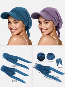 1pc Women Lace Trim Headscarf With Ribbons, Headband Headwrap, Chemo Cap, Suitable For Daily Use - Lace - View 8