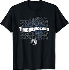 Minnesota Wave Outline Team T-Shirt - 黑色 - 查看 1