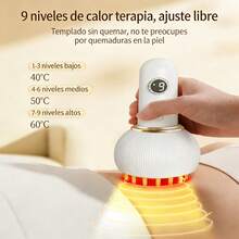 Masajeador de Drenaje Linfático y Herramienta de Masaje Anticelulitis, Ayuda a Reducir Estirés y Celulitis, para Piernas, Brazos y Abdomen, Máquina de Modelado Corporal con Microcorriente, Luz, Calor y Vibración - Blanco - Ver 5