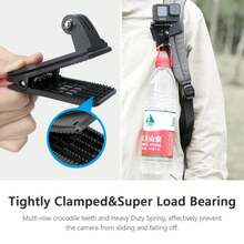 de mochila Vamson para Insta360 x3 para cámara GoPro Hero 11 10 9 360° Accesorios de Montaje de Cinturón de Hombro Giratorio para  Action - B - Ver 6