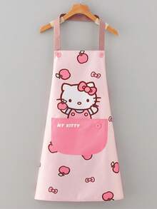 SANRIO 粉色和黄色PVC厨房围裙，带口袋，表面光滑，防滑设计，适合居家烹饪。厨房围裙 | 可爱设计 | 带储物口袋，厨房用品，厨房配件。 - 彩色 - 查看 4