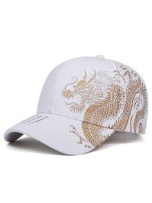 2026新款时尚个性化棒球帽创意龙纹印花嘻哈帽户外运动遮阳帽日常通勤生活装饰帽街头滑板帽男女通用休闲平沿帽 - 膠印美國國旗 - 查看 6