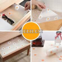 1 Stück wasserdichte Kühlschrankunterlage - feuchtigkeitsbeständig, rutschfest, waschbar, wiederverwendbar. Hergestellt aus EVA-Material, dekoriert mit frischen Kirsch- und transparenten Gänseblümchen-Mustern, geeignet für Kühlschrank und Küchendekoration, kann auch als Kühlschrankunterlage, Schubladenunterlage, Schuhschrankunterlage und Schrankmatte verwendet werden, kann frei zugeschnitten werden. - Verschiedenfarbig - Übersicht 9