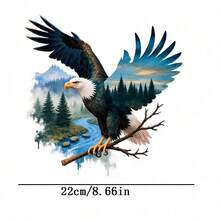 1pc/2pcs/3pcs Durable Long-Lasting Heat Transfer Stickers With Eagle Silhouette Patch, For DIY T-Shirts, Sweatshirts, Jeans, Hoodies, Backpacks, Jackets, Handbags, Pillows - L+S - View 4