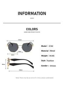 1 Stück unisex geometrische Mode Metall Vintage Polygon Brille, geeignet für den täglichen Gebrauch, Pendeln, Fotografie Dekoration und modische Brillen - Verschiedenfarbig - Übersicht 4