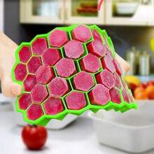 Silicone Meatball Mold, 37 Grids, With Lid, Honeycomb Pattern, Rice Ball Maker, Fish Ball Maker, Beef Meatball Maker, Meat Tools, Kitchen Accessories - Multicolor - View 5