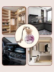 车载香氛吊坠 - 玻璃瓶内含永生花，可定制精油或香氛，优雅的悬挂式香薰，适用于汽车和家居 - 永生花車掛 - 查看 7