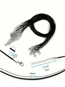 1/5 piezas Colgante de collar con forma de corazón de cristal de obsidiana negra, con encantos de piedras de cruz y cuarzo hexagonal, collar de cordón ajustable, regalo de moda unisex adecuado para festividades, para hacer joyería DIY - Negro - Ver 10