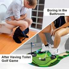 Funny Toilet Golf Game, Toilet Mini Golf Game Set, Leisure Entertainment Sports Toy, Toilet Prank, Can Be Practiced In Any Bathroom/Toilet - Golf Accessories, Wonderful Toilet Time - Dad Gift, Funny Gift For Dad, Funny Gift For Husband, Boyfriend, Men, Suitable For Golf Gifts, Bathroom Accessories, Men's Gifts, Sports Accessories, Family Entertainment Activities - Multicolor - View 5