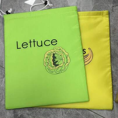1/2pcs Reusable Banana & Lettuce Storage Bags - Fresh Produce Storage For Fridge, Kitchen And Dining, Reusable Vegetable Preservation Bags