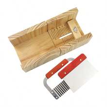 1个蜡烛肥皂切割器抽屉盒，木制肥皂斜面刨刀带盒，可调节修边刨刀，用于手工肥皂和蜡烛制作，肥皂蜡烛模具切割器，DIY工艺品制作用品 - 杏色 - 查看 15