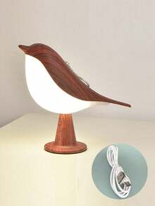 Luz nocturna en forma de urraca y pájaro, talla L, diseño creativo, adecuada para dormitorio, habitación, escritorio, sala de estar, estudio, regalo, luz decorativa novedosa, decoración de mesita de noche, regulador táctil de 3 temperaturas de color, luz ambiental nocturna - Luz nocturna de pájaro - Ver 13