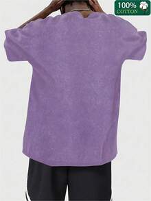 EWH 100% Pure Cotton, Make Old,Retro ,230g,Men's Y2K Vintage Distressed Black T-Shirt - Hollow Knight Silksong Official Graphic Tee With Hornet Art & Floral Design, 100% Cotton Super Soft & Breathable Gaming Streetwear Gift,Y2k,Soulja,Concert,,Cyber Monday,Gothic,Vintage,Streetwear Graphic,Valentine's Day Gifts,New Year's Gifts, Carnival Gifts, St. Patrick's, Easter, Father's Day, Mother's Day Gifts 004-AB - 紫色 - 查看 4