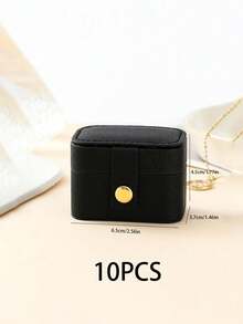 1 hộp đựng đồ trang sức bằng da tối giản di động, đựng nhẫn, vòng cổ, hoa tai, son môi, hộp đựng đồ trang sức trưng bày hộp quà tặng cho phụ nữ hộp đựng đồ dùng du lịch thiết yếu khi trở lại trường ký túc xá - Nhiều màu - Xem 25