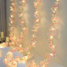 1 Dây đèn hoa anh đào giả màu hồng, chạy bằng pin, dùng để trang trí nhà cửa, thích hợp cho tiệc sinh nhật, sân vườn, phòng ngủ, tiệc tùng, đám cưới, Ngày của Mẹ, Ngày Valentine, trang trí theo mùa, nhà cửa, lò sưởi, cầu thang. - Dây đèn hoa anh đào màu hồng - Xem 10