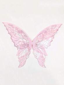 1件/套仙女蝴蝶翅膀，嘉年华派对表演道具，闪亮蝴蝶翅膀婚纱天使翅膀女士嘉年华服装配饰，彩色翅膀 - 彩色 - 查看 5