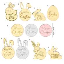5pcs/10pcs/20pcs Easter Cupcake Decorations, Easter Eggs Rabbits Decor For Holiday Party Birthday Cake Decorating Supplies - Multicolor - View 5