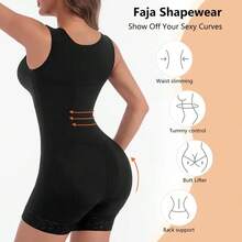 1 High Compression Shapewear, Suitable For Colombian Female Faja, Used For Controlling Abdominal Fat, Full Body Shaping, 3 Hooks, Waist Trainer, Hip Straightener,Faja Moldeadoras De Cuerpo - 彩色 - 查看 7