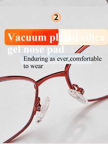 1 Pair Unisex Fashion Artistic Flat Glasses - Rose Red - View 8