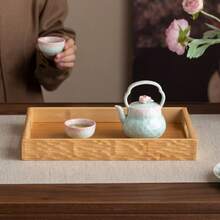 Bandeja com alça ondulada (1 unidade), prato para sobremesas, travessa multiuso para frutas, ideal para decoração de mesa de jantar e para servir em casa e na cozinha. - Bandeja com alça ondulada - Ver 9