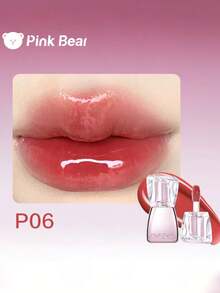 Pink Bear Moisturizing Glossy Liquid Lip Gloss, No.06, Creates Shimmering Radiant Finish. Plumping, Hydrating Formula. Adorable Cartoon Packaging, Perfect Gift For Friends. Vibrant Color, Ideal For Everyday Wear, 2ml/0.07fl.Oz - 06 - Xem 2