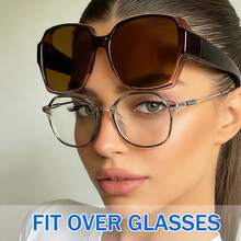 cabecade 时尚男女通用夜视眼镜夹片式，适合日常佩戴和音乐节，是理想的礼物之选。 - 彩色 - 查看 4