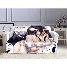 Albedo Overlord Blanket Cute Anime Sey  Blanket Plain Blanket Aura Bella Fiora Lupusregina Bedspread Sofa Warming Cover - Black - View 1
