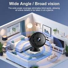 1 pieza Cámara mini inteligente Full HD 1080P que admite conexión WiFi de 2.4Ghz, se puede acceder de forma remota a través de aplicaciones móviles, tiene funciones de detección de movimiento, grabación en bucle e intercomunicación de voz, admite carga USB y es adecuada para uso en interiores y exteriores. Adecuada para escenas de de oficina, automóvil y hogar, y es una cámara oculta. - Negro - Ver 10